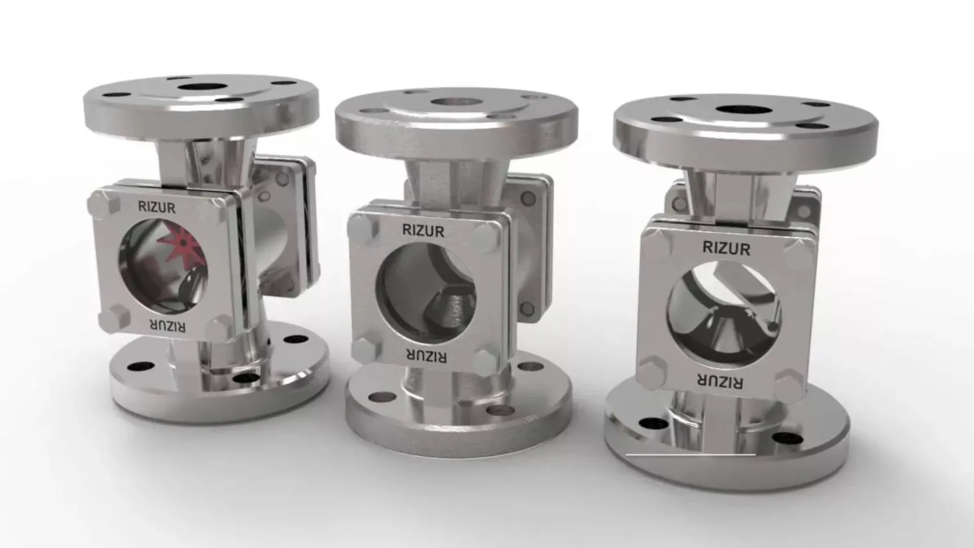 Индикатор потока (смотровой фонарь)  80 мм ВИП-1 фланцевое нержавеющая сталь РИЗУР