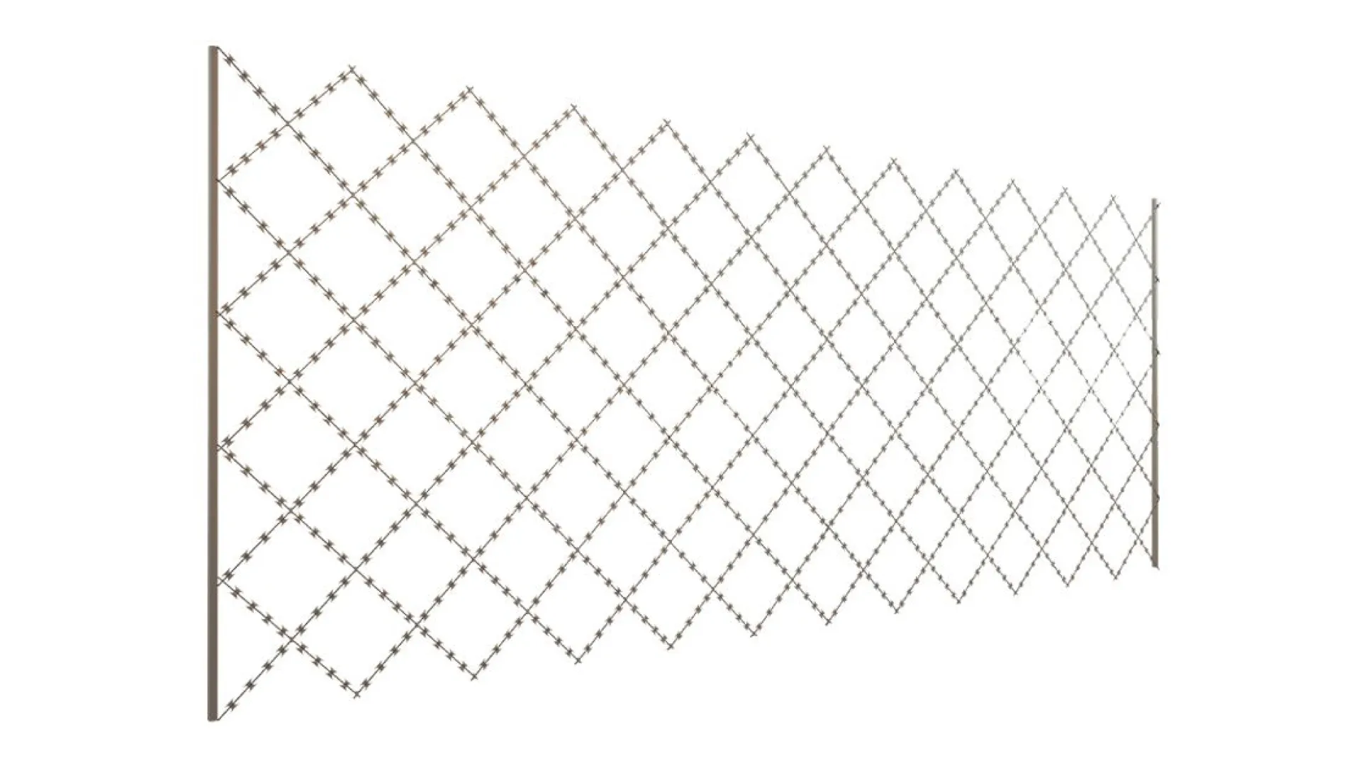 Колючее заграждение, плоское ленточное 90х90 мм 0.32х3 м  2.5 мм