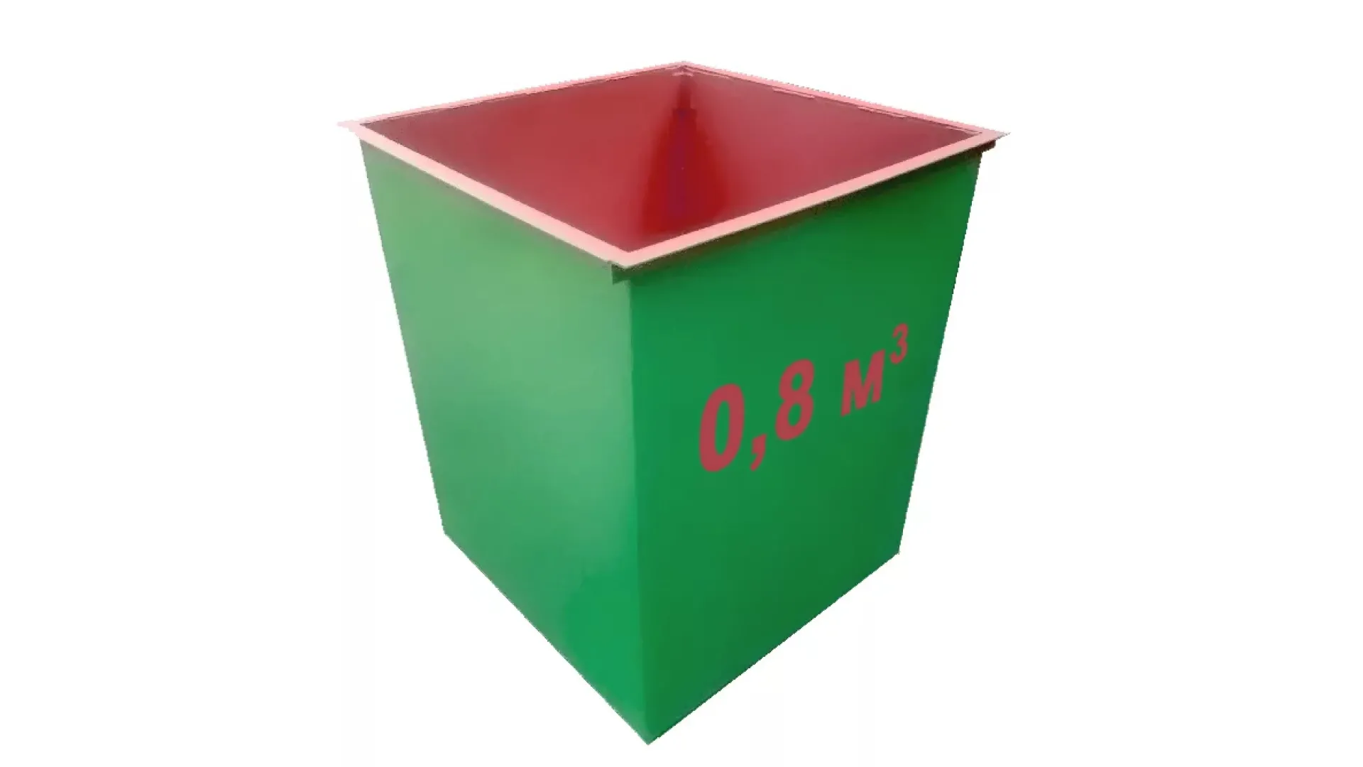 Контейнер для мусора евроконтейнер с распашной крышкой 980 мм сталь 2 мм